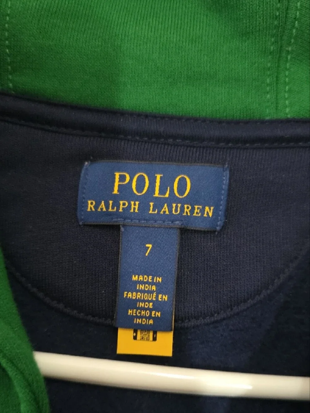 Ralph Lauren Navy, Gray & Green Boys Varsity Cardigan Sweater - Picture 3 of 4